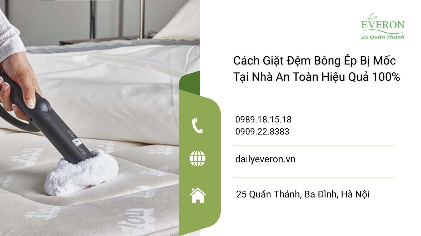 cách giặt đệm bông ép tại nhà
